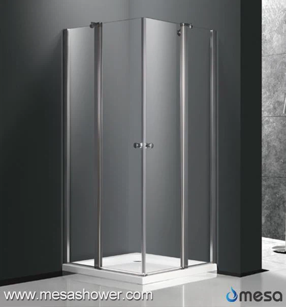 Rectangular Corner Frameless Klè Pivot Swing Bathroom douch ansint