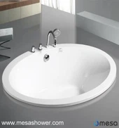 Alcove gout nan sifas solid Oval Acrylic tranche Bath Tub