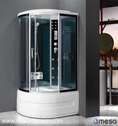 Tout nan yon sèl bwat douch ak tib ak machin vapè