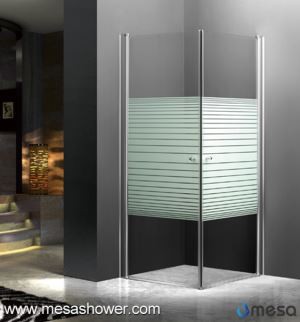 New Style Corner Frameless Pivot balanse Mache rektangilè nan douch ansint