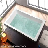 Senplifye Blan Gwo Acrylic Rectangle Drop-nan Basen