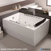 Corner Luxury Gwo Corner rektangilè Hot Vann tubo Whirlpool jetted Massage Acrylic twalèt Bathtub ak pri bon mache