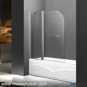 Frameless Tub Pivot Pòt Douch nan materyèl vè materyèl