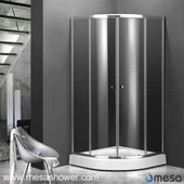 Modèn douch patiraj nan glisman pòt ak ankadreman