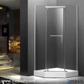 Neo Ang Frameless anpale Glass douch patiraj ak Pivot Pòt