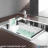 2 De moun Luxury Contemporary Design Style Drop nan Whirlpool Acrylic jetted masaj twalèt ak televizyon