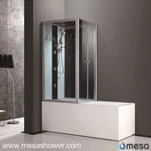 2017 New modèn Design Acrylic Glass Corner Tub Douch Combo ak pri bon