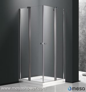 Rectangular Corner Frameless Klè Pivot Swing Bathroom douch ansint