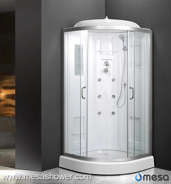 Blan Acrylic ak anpwente Glass douch Sal ak glisman Pòt