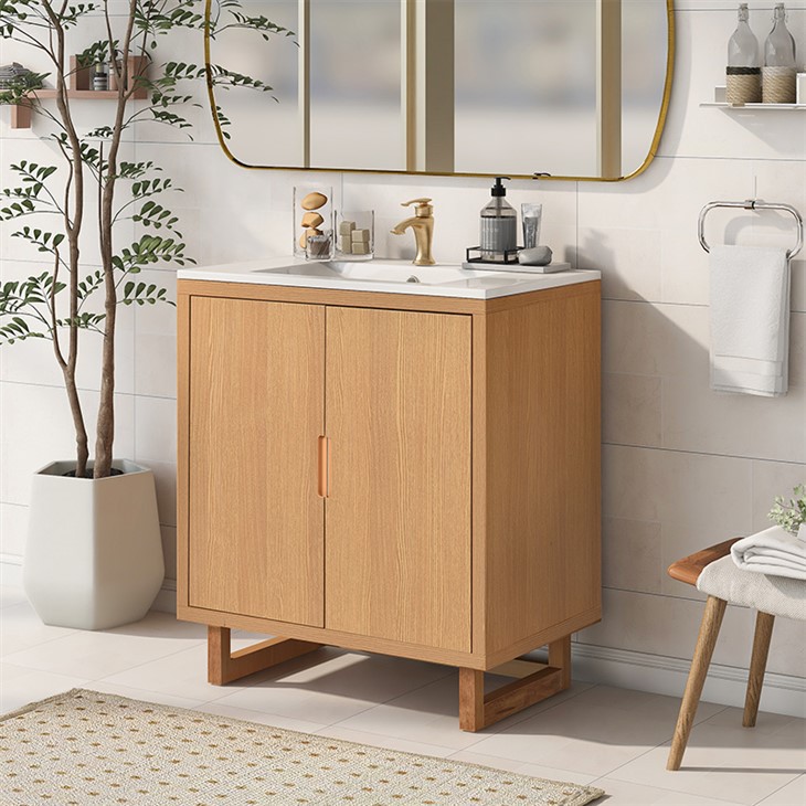 Raw Wood Bathroom Vanity